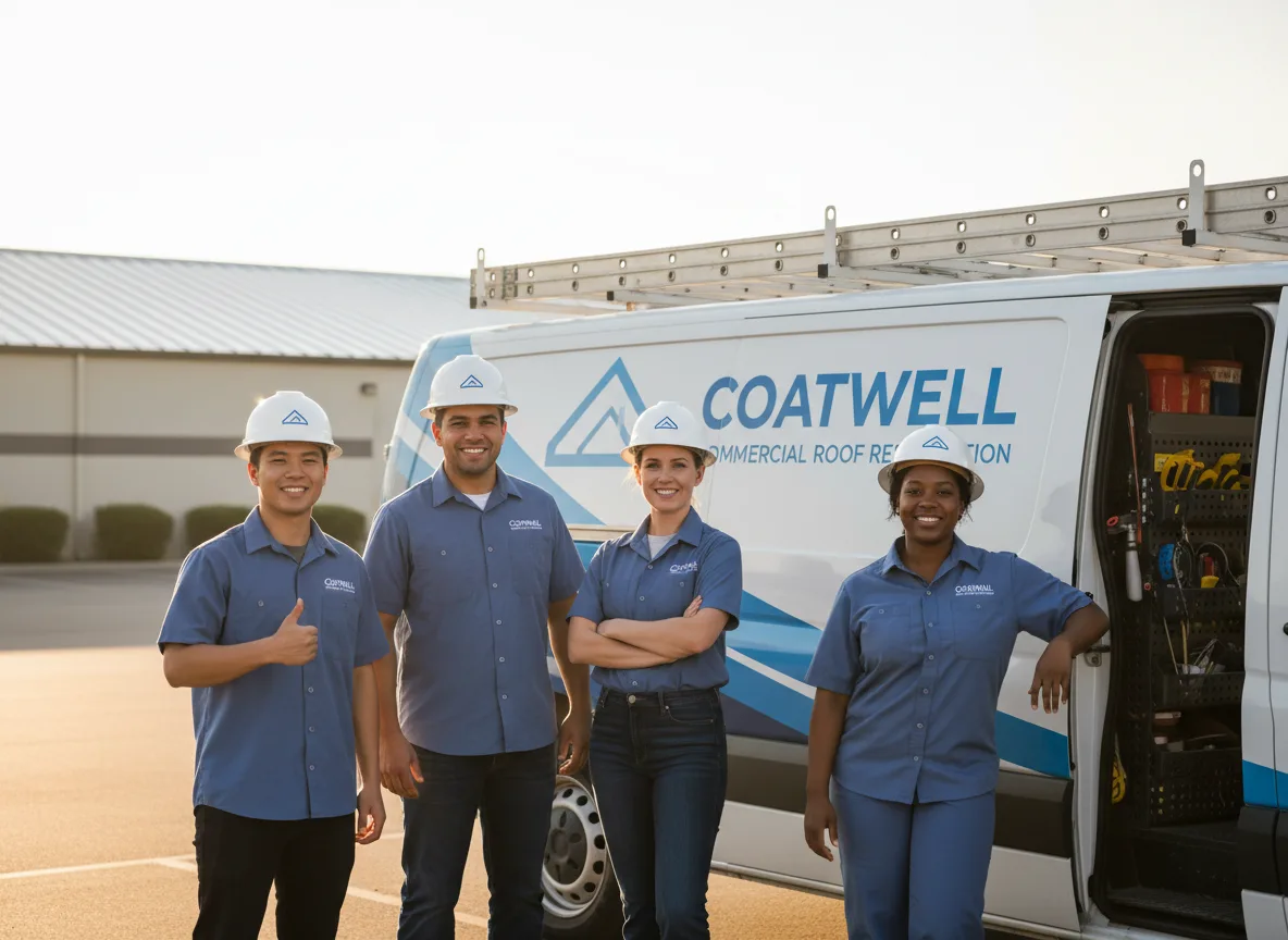 Commercial roof coating company in Wales, WI