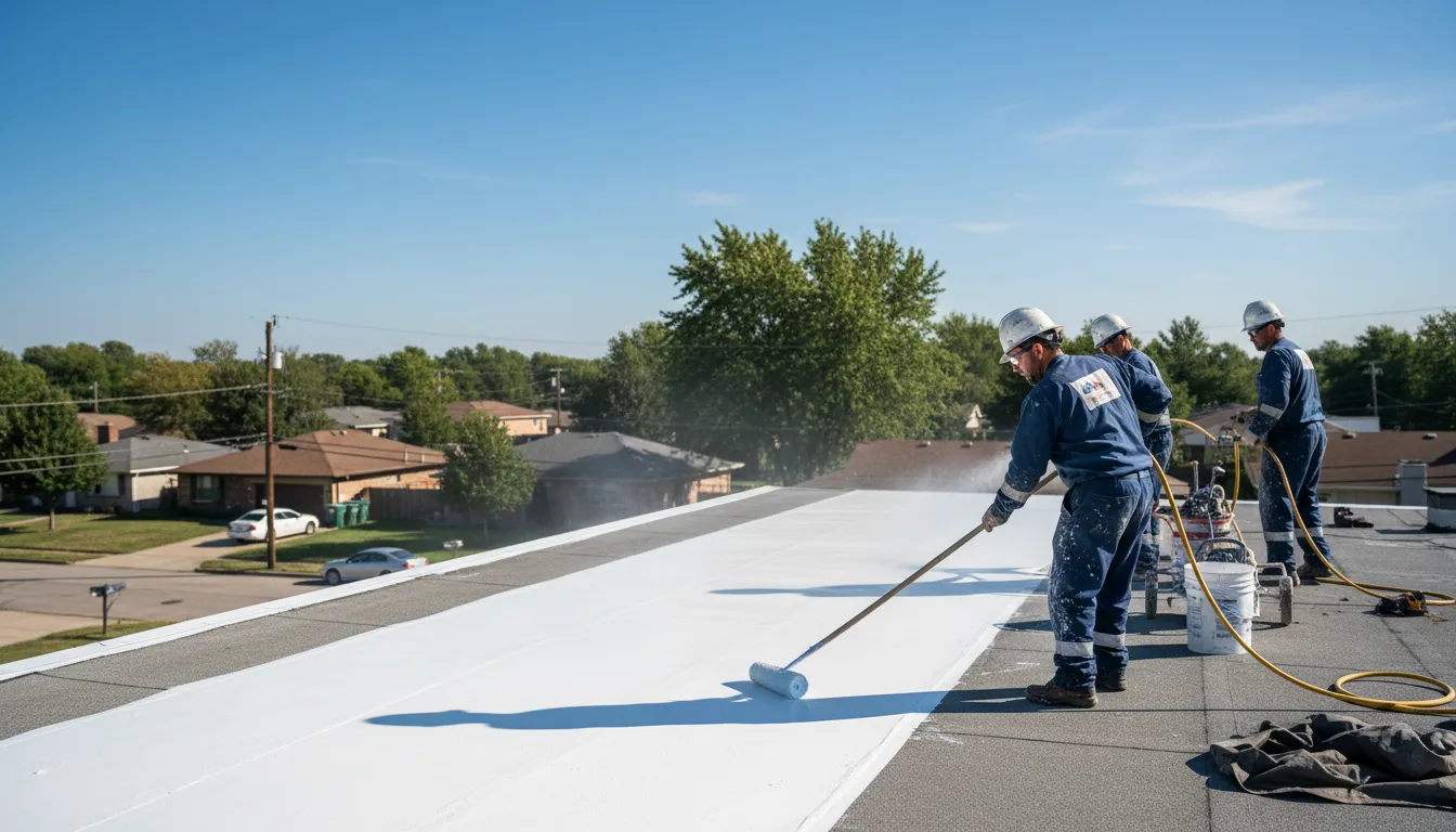 Commercial roof coating in Wales, WI near me